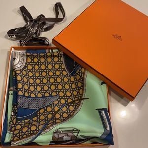 Hermes silk scarf 90